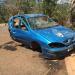 Épave de Renault Megane bleue